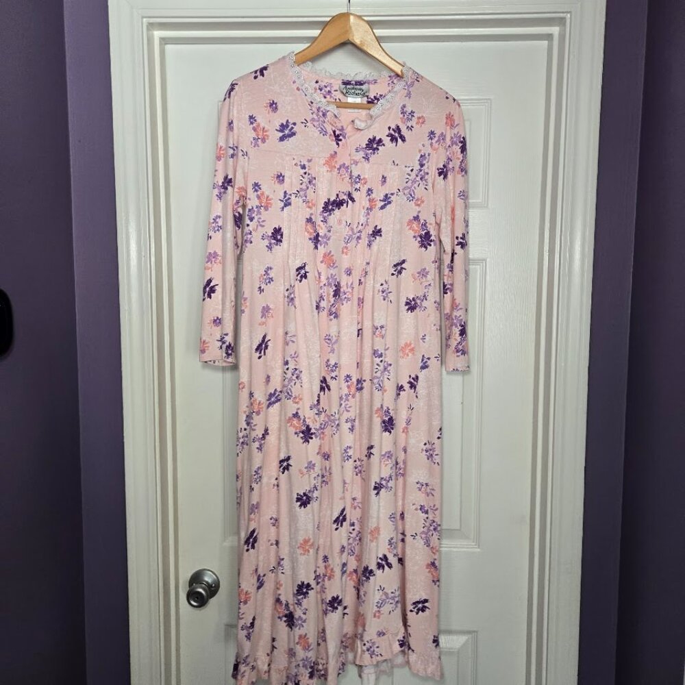 Bundle of 2 Vintage Cotton Floral Nightgowns | Small‎ | Long Sleeve - Picture 3 of 13
